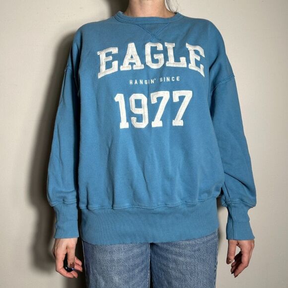 American Eagle Outfitters Tops - American Eagle Blue Crewneck Sweatshirt Size Medium